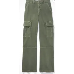 ✨AE Dreamy Drape Stretch Cargo Super High-Waisted Baggy Wide-Leg Sz 0 Pants✨ thumbnail 4