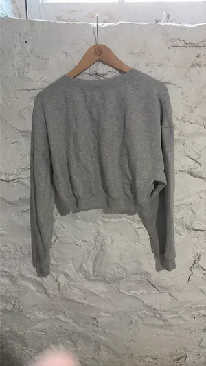 OFFLINE by Aerie Cropped Sweatshirt Grey M thumbnail 3