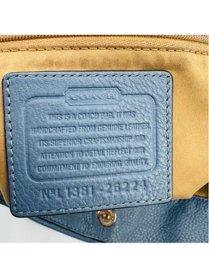 Coach 26224 Madison Pebbled Leather Hobo Bag Blue thumbnail 8