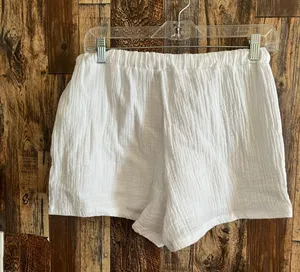 women white shoes with drawstring and elastic waist size xs thumbnail 4