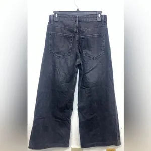 MNG High Rise Black Wide-Leg Jeans Non Distressed size 2 #730 thumbnail 2