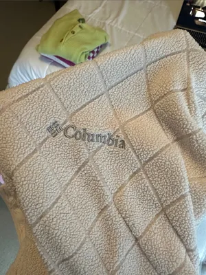 Columbia Cream Diamond-Pattern Quarter-Zip Hoodie thumbnail 4