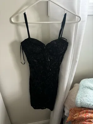 Windsor Black Sequin Mini Dress thumbnail 2