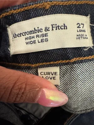 Abercrombie and Fitch High Rise Wide Leg Trouser Pant thumbnail 4