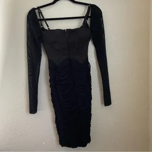 House of CB‎ Freyja black gathered corset dress size XS thumbnail 7