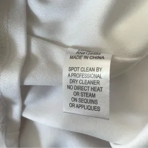 Ethereal Grecian Strapless Maxi Dress Womens 12 White Gold Beaded Formal Gown thumbnail 9