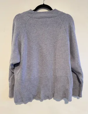 Club Monaco Womens Blue Wool Alpaca Blend Mock Neck High Low Sweater XS thumbnail 1