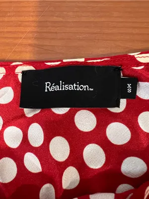 Realisation Par Simone Halter Strap Tie 100% Silk Polka Dot Maxi Dress Size XS thumbnail 6