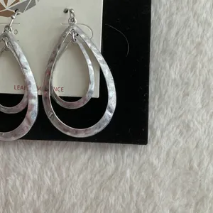 Pomina Hammered Double teardrops Silver thumbnail 3