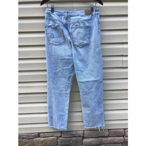 American Eagle Mom‎ Jean Blue Denim Size 10 Regular Jeans Distressed thumbnail 7