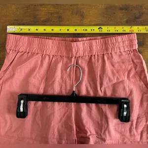 NWT Andie Coral Wide-Leg Pants Linen Blend Size L High-Waisted Elastic Waist thumbnail 6