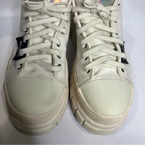 Palladium white revolt low textile sneakers lug sole women’s size 8‎ chunky Y2K thumbnail 8