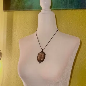 Skeleton Gothic Cameo Necklace Black thumbnail 6
