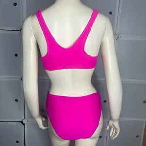 Hot Pink Bikini Size Large Pink thumbnail 4