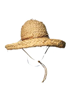S.F. Green San Francisco Sun Hat Beige Woven Straw Hat Vintage California thumbnail 2
