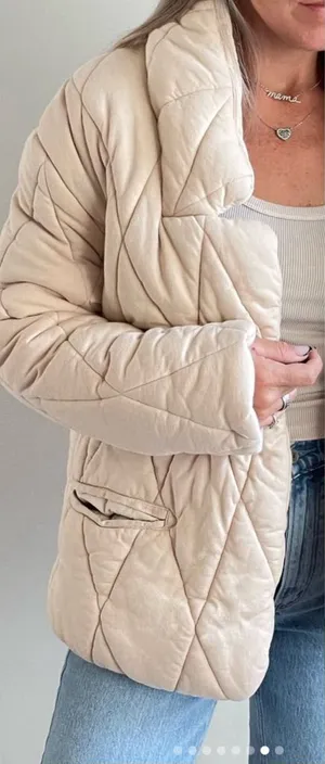 Free People Tawny Pillow Quilted Puffer Jacket size XS Extra Small thumbnail 1