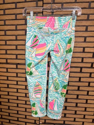 Lilly Pulitzer Luxletic Sailboat Crop Leggings Size XS thumbnail 2