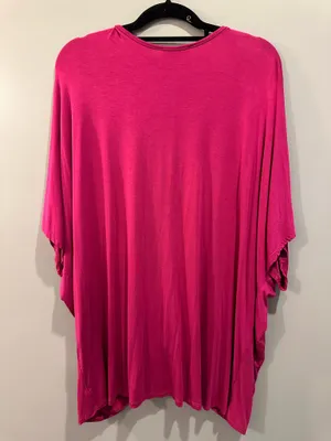 Umgee Knot Front Short Sleeve Drape Blouse thumbnail 2