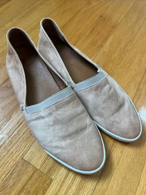 Frye Melanie Slip on taupe leather flats loafers thumbnail 7