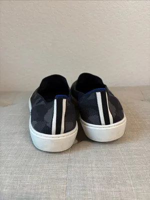 Rothy's Slip-On Sneakers - Black & Gray Camo size 8 thumbnail 4