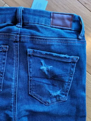 American Eagle Luxe Stretch Hi-Rise Jegging Womens 00 (24x30) Blue Denim Jeans thumbnail 5