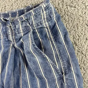 American Eagle Shorts Women 6 Blue White Striped‎ Pleated Paperbag Waist Boho thumbnail 10