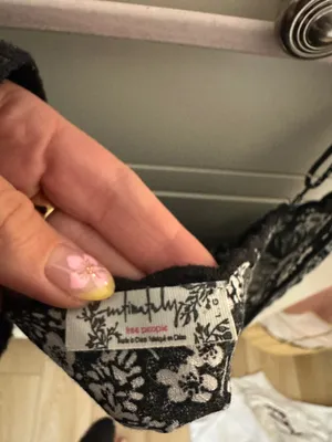Free people black and white floral tank top thumbnail 2