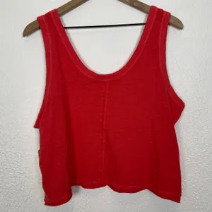 Pilcro Anthropologie Kacey Cotton Slub Crop Tank Top Size Large NWT thumbnail 3