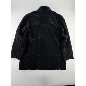 Susan Bristol Casuals Black Corduroy Patchwork Floral Embroidered Jacket S SB131 thumbnail 2