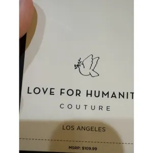 Love for Humanity the Maine Overcoat Faux Fur Collar Size Large Double Breasted thumbnail 5