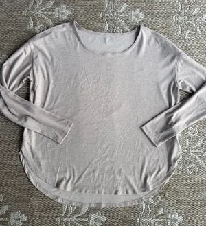 Old Navy Light Beige Scoop Neck Long Sleeve Top thumbnail 1