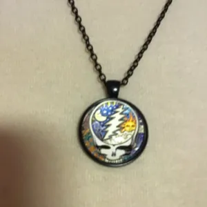 Grateful Dead sun n moon steal your face necklace thumbnail 2