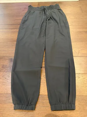 Mono B Gray Jogger Pants Smocked Waist Athleisure Size Small - C31-046 thumbnail 4