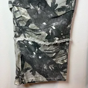 Made Extreme Jungle Camo Cargo Jeans Gray Green Loose Straight Streetwear 33x30" thumbnail 7