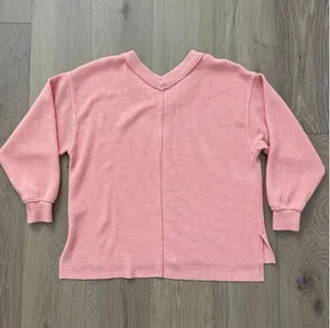 Aerie Coral V-Neck Sweater thumbnail 4