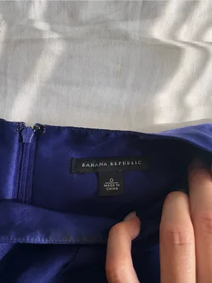 Banana Republic Cobalt Blue Pleated Sheath Dress thumbnail 3