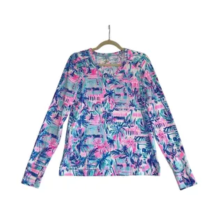 LILLY PULITZER Tarah Luxletic SunGuard Top M Ravello Blue Perfect Match Tennis thumbnail 4