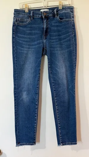 Vervet High-Rise Dark Blue Skinny Jeans with Stretch thumbnail 1