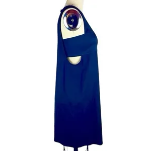 Alexander Wang Blue Sleeveless Cutout Silk Crepe Mini‎ Dress Size 2 thumbnail 10