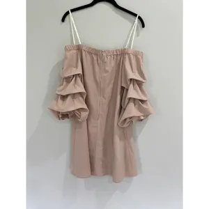 J.O.A. Kali Blush Pink Off-the-Shoulder Mini Dress Size Small‎ Bishop Sleeve thumbnail 5