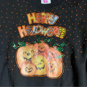 Hanes Hand Painted Halloween Crewneck Sweatshirt thumbnail 2