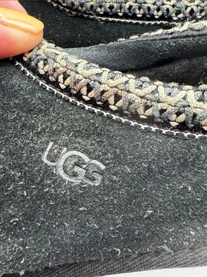 UGG Tasman II Black Suede Shearling Slippers EU 38 US 7 Cozy Mule Clogs thumbnail 4