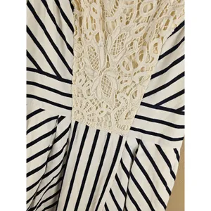 Maeve Anthropologie Womens White Black Chessia Striped Shift Dress 12 thumbnail 3