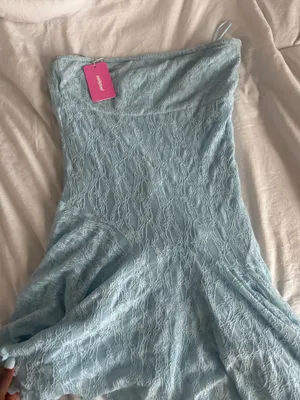 Strapless Edikted Dress light blue  thumbnail 2