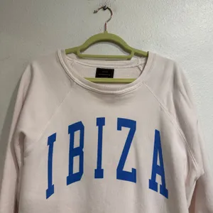 Retrobrand Ibiza Cream Blue Graphic Sweatshirt Sz S thumbnail 3