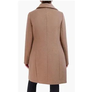 Cole Haan Signature Wide Lapel Wool Blend Coat,‎ Size 12 Camel Classic Chic NWT thumbnail 3