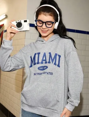 SheIn Miami Graphic Sweatshirt thumbnail 1