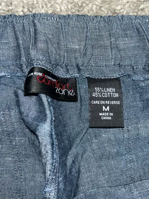 New York & Co. Linen Cotton Wide-Leg Drawstring Pants thumbnail 3