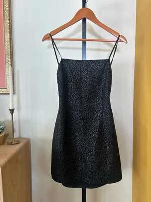 Urban Outfitters Leopard Textured Strappy Back Mini Dress‎ Cheetah Black Medium thumbnail 3