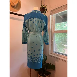 Amanda Uprichard Vintage 90s Bright Blue Soft Acrylic Knit Short Sleeve Sweater Top Size 14 / L thumbnail 3
